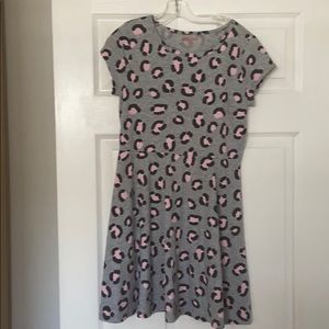 Girls leopard print dress size 10/12